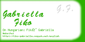 gabriella fiko business card